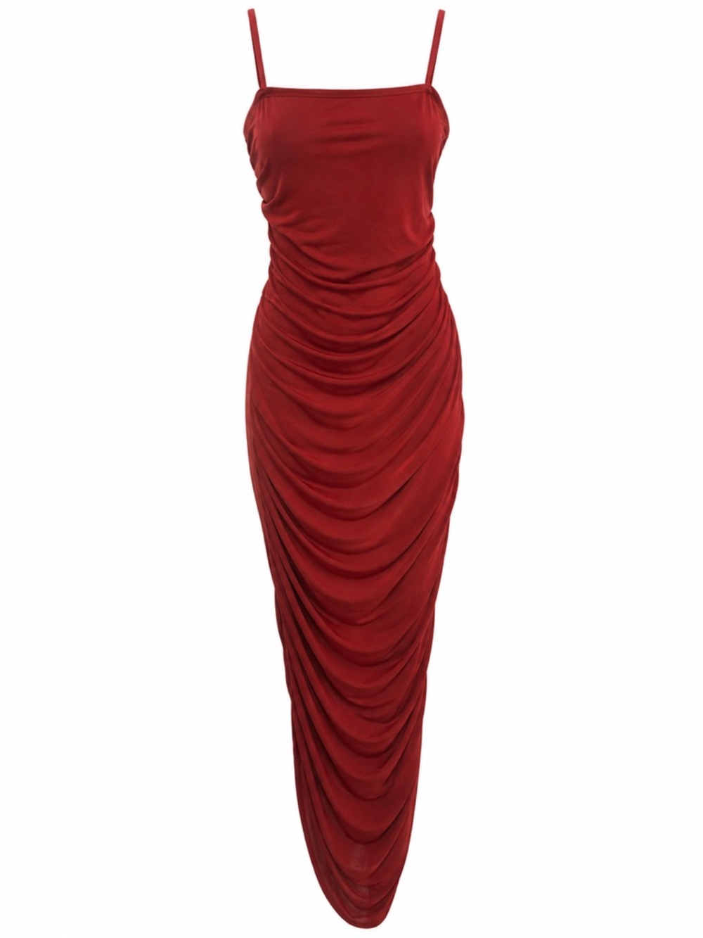 Wild Fable Women's XS Sleeveless Maxi Red Dress Slinky Sexy‎ Vamp Bodycon